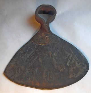 Antique Primitive Blacksmith Made Field Hoe,  Iron,  Broad Blade photo