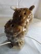 Vintage Pottery Owl Lamp Fwo Rewired & Bulb Uk P & P 20th Century photo 1