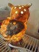 Vintage Pottery Owl Lamp Fwo Rewired & Bulb Uk P & P 20th Century photo 2