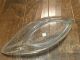 Antique Clear Glass Bowl Boat Shape Oval Smile Serving Plate Dish Bowls photo 2