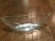 Antique Clear Glass Bowl Boat Shape Oval Smile Serving Plate Dish Bowls photo 3