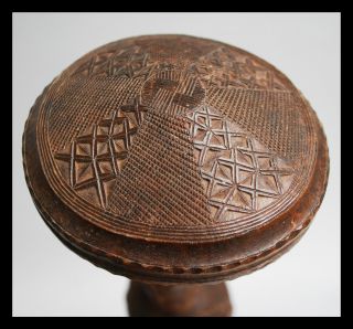 A Finely Engraved Baule Chiefs Fly Whisk Handle Frm The Ivory Coast Ex Gold Leaf photo