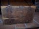 Early Antique Primitive Wooden Travel Trunk.  Painted Name,  Square Nails Dovetail Unknown photo 7