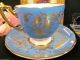 Coalport Tea Cup And Saucer Baby Blue & Gold Cario Bird Floral Teacup Pattern Cups & Saucers photo 2