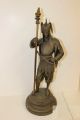 Antique Bronze ? Medieval Persian Saladin Dervish Warrior Statue Scimitar Sword Metalware photo 2