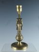 Elegant Antique 19th Century Draped Classical Maiden Brass Candle Holder Metalware photo 2