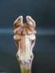 Antique Finish King Queen Lion Horse Face Decorative Camel Bone Knife Handle S/4 Islamic photo 6