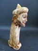 Antique Finish King Queen Lion Horse Face Decorative Camel Bone Knife Handle S/4 Islamic photo 7