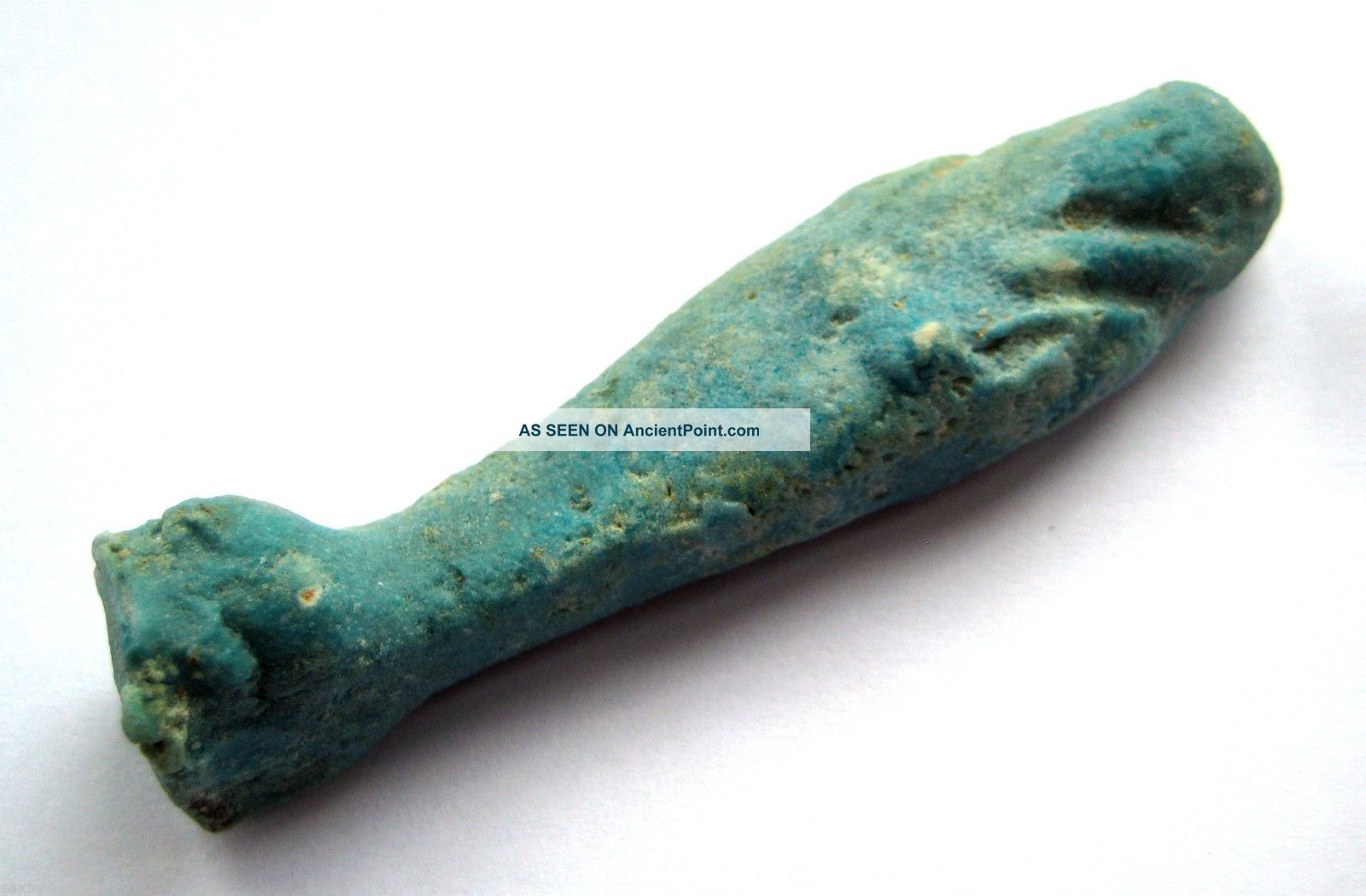 200 B.  C Large Ancient Egypt Ptolemaic Period Blue Faiance Ushabti Burial Statue Egyptian photo