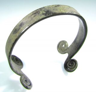 Rare Ancient Celtic Bronze Bracelet With Twisted Terminals - Wearable - 374 photo