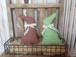 Primitive Antique Bunny Chenille Handmade 6 