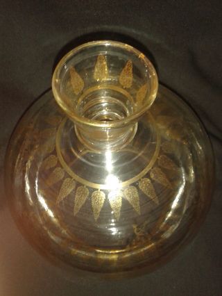Mughal Gilt Decorated Glass Hookah Base Of 19th Century photo