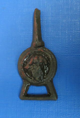 Tudor Clothing Hook Head Of John The Baptist Metal Detector Find. photo