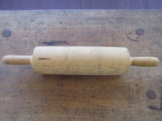 Primitive - Hand Made - Wood - Rolling Pin - Made From One Piece Of Wood photo