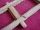 19th C.  Antique Primitive Small Frame Wood Hand Carved 2 Photos Frame Primitives photo 9