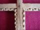 19th C.  Antique Primitive Small Frame Wood Hand Carved 2 Photos Frame Primitives photo 3
