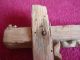 19th C.  Antique Primitive Small Frame Wood Hand Carved 2 Photos Frame Primitives photo 5
