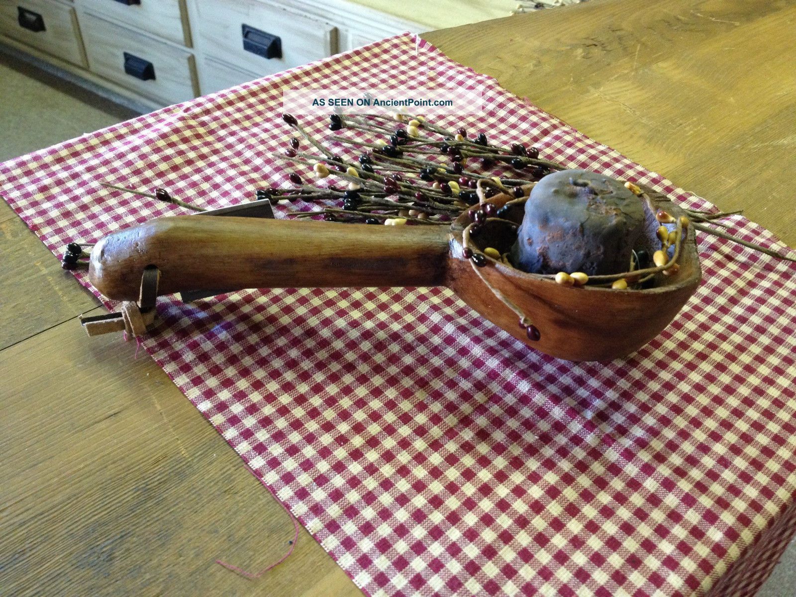 Primitive Samplin Spoon - Rustic,  Repro,  Country Home Decor Primitives photo