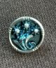 5 Metal Antique Buttons Blue & Silver Buttons photo 1