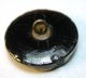 Antique Black Glass Button Horse Head Inside Horse Shoe W/ Silver Luster Med Sz Buttons photo 1