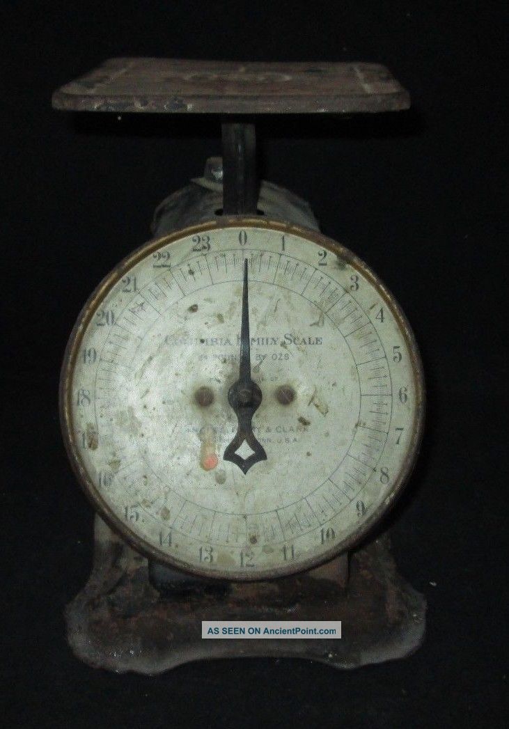 Columbia Family Scale By Landers Frary & Clark 24 Lbs.  Patent April 16,  1907 Scales photo