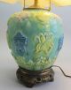 Rare Chinese Qing Dynasty Relief Vase As Lamp C.  1870 Antique Pottery Vases photo 1
