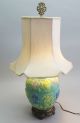Rare Chinese Qing Dynasty Relief Vase As Lamp C.  1870 Antique Pottery Vases photo 2
