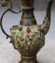 Chinese Bronze 8 Immortal Dragon Wine Tea Pot Flagon Teapot Statue Teapots photo 1