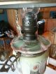 Antique Majolica Hanging Oil Lamp Chandelier Cottage Country Art Nouveau Chandeliers, Fixtures, Sconces photo 2