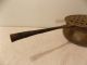 Antique Primitive Hand Hammered Copper Chestnut Roaster Pan,  Forged Iron Handle Hearth Ware photo 2