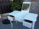 Vintage French Provincial White Vanity Table With Mirror By Broyhill - Gorgeous Post-1950 photo 1