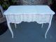 Vintage French Provincial White Vanity Table With Mirror By Broyhill - Gorgeous Post-1950 photo 4