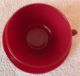 1930s Hazel - Atlas Modertone Maroon Platonite Depression Glass Cup And Saucer Other Antique Glass photo 4
