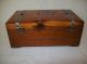 Vintage Wood Cedar Treasure Chest Jewelry/trinket Box By Mcgraw Co.  & Padlock Boxes photo 4