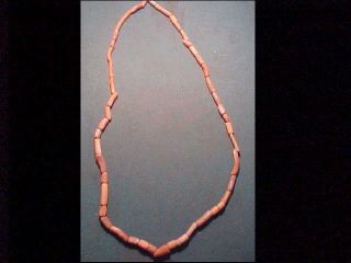 String Roman Coral Beads Circa 100 - 400 A.  D. photo