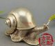 Chinese Silver Copper Carved Lifelike Snail Statue Other Antique Chinese Statues photo 1