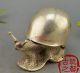 Chinese Silver Copper Carved Lifelike Snail Statue Other Antique Chinese Statues photo 2
