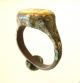 Medieval Bronze Ring With Amber Insert (629) Other Antiquities photo 3
