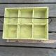 Antique Vtg Barn Carpenter Wood Tool Box Chest Carrier Primitive Yellow Dovetail Primitives photo 1