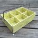 Antique Vtg Barn Carpenter Wood Tool Box Chest Carrier Primitive Yellow Dovetail Primitives photo 2