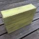 Antique Vtg Barn Carpenter Wood Tool Box Chest Carrier Primitive Yellow Dovetail Primitives photo 3