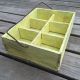 Antique Vtg Barn Carpenter Wood Tool Box Chest Carrier Primitive Yellow Dovetail Primitives photo 4