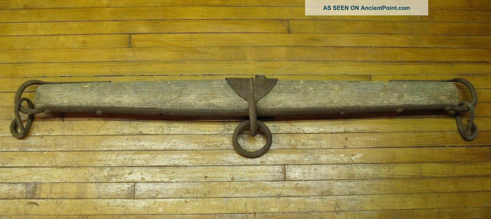 Antique Wood & Metal Wagon Plow Hitch Horse Oxen Mule Yoke Single Tree