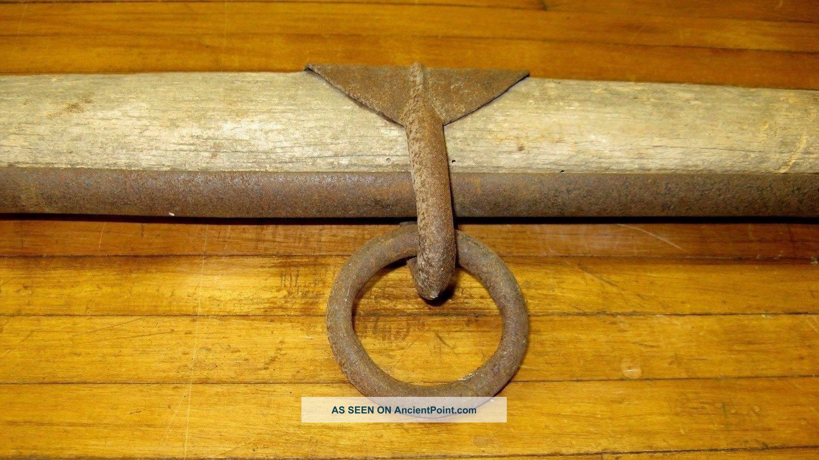 Antique Wood & Metal Wagon Plow Hitch Horse Oxen Mule Yoke Single Tree