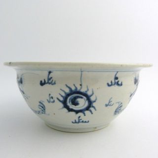Chinese Blue And White Porcelain Jardiniere With Twin Dragon Decoration photo