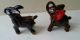 40/50s Clay Pottery? Hand Painted Political Bow Tie Donkey & Elephant Figurines Figurines photo 3