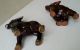 40/50s Clay Pottery? Hand Painted Political Bow Tie Donkey & Elephant Figurines Figurines photo 4