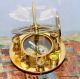 Round Sundial Compass Vintage Brass Sundial Antique Sundail Replica Gift Compasses photo 1