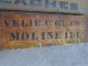 Velie Carriage Buggy Moline Factory Hand Painted Sign 1910 20s Industrial Other Mercantile Antiques photo 3