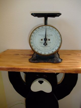 Antique Columbia Family Scale 24lb Landers Frary & Clark Britain Conn.  Usa photo